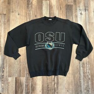 *Rare* Vintage Black Gear Oklahoma State Crewneck Sweatshirt 80s or 90s